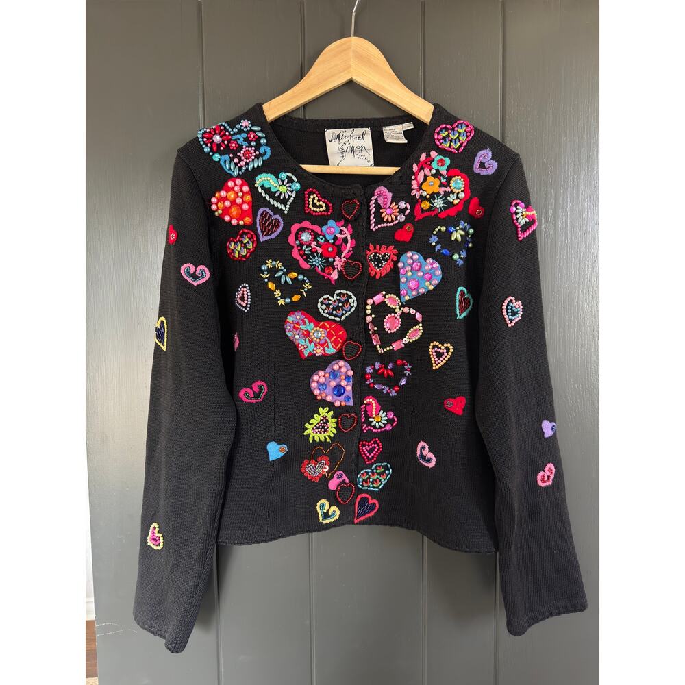 Vintage Michael Simon Heart Cardigan